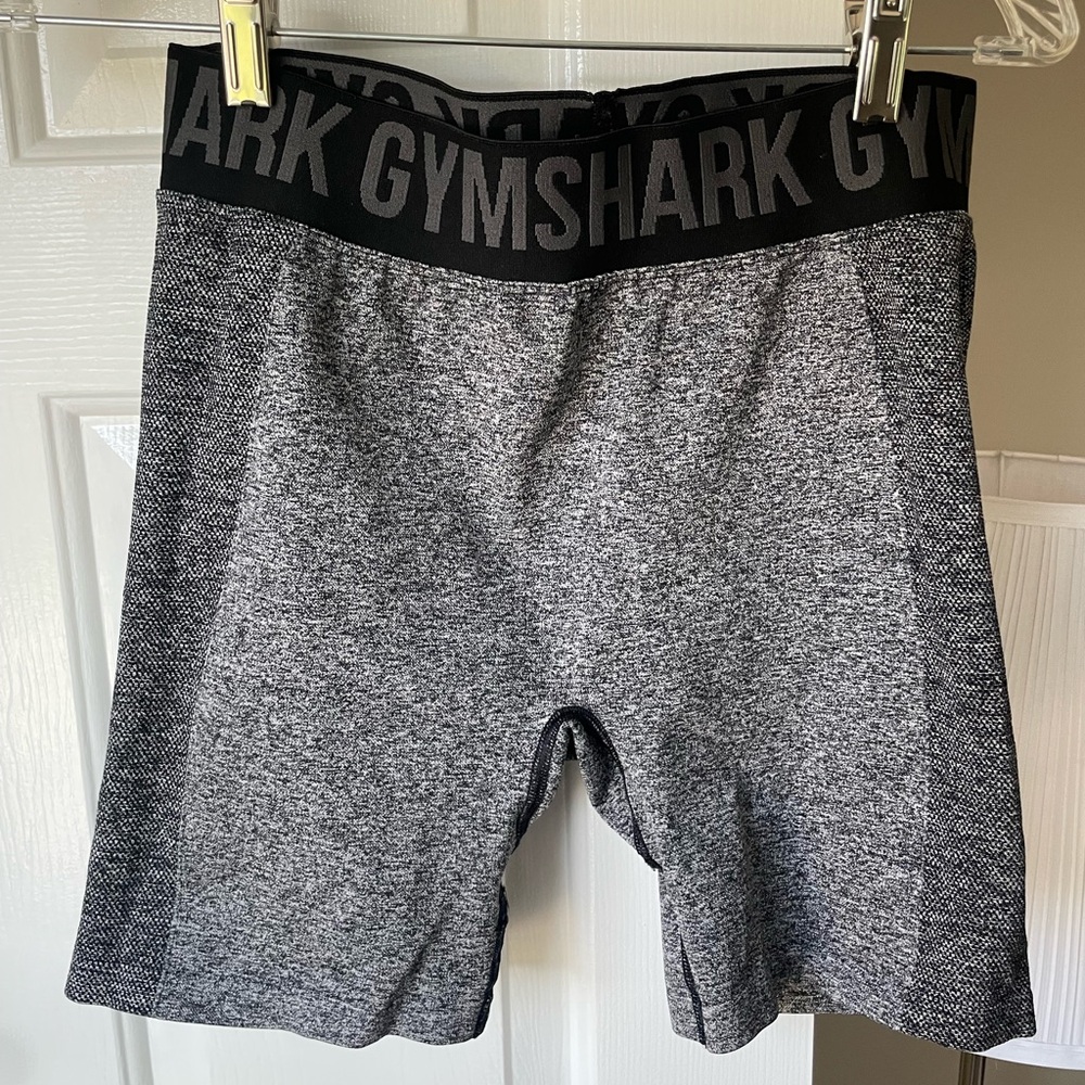 Gymshark Black and Gray Bike Shorts